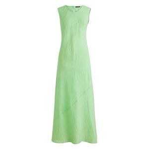 J. CREW Linen Dress Green Carolyn Long Dress Size XS • NEW WITH TAGS